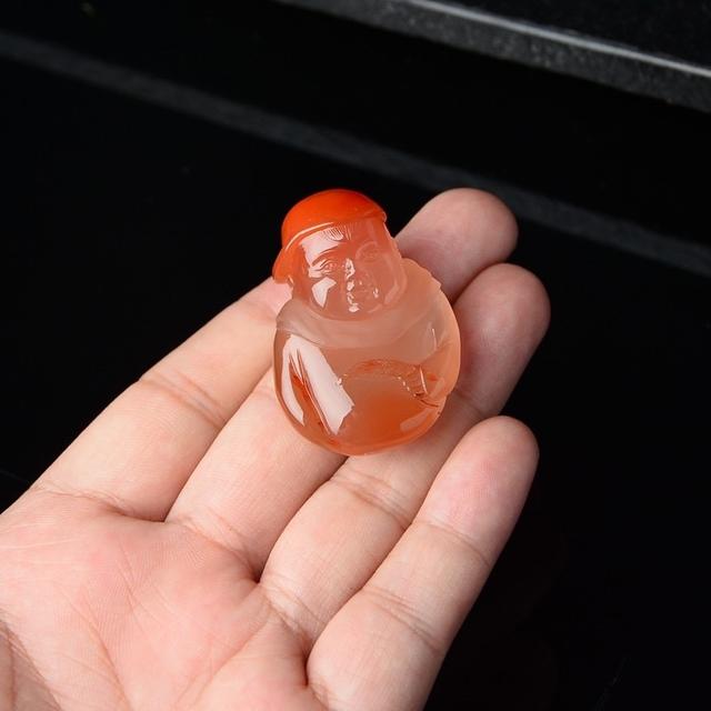 冰飘南红翡翠小品